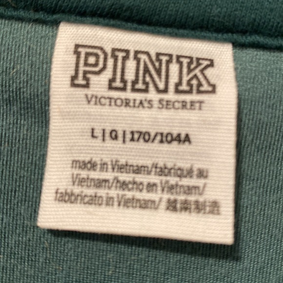 Victoria’s Secret Pink L & M Green Velour Sweatsuit - Picture 9 of 15